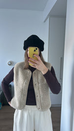 Load image into Gallery viewer, Preorder NEW Tyb womens wool bodywarmer (sand brown)
