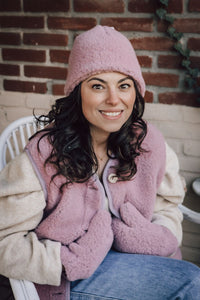 Preorder gully mittens (Venetian pink)
