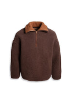 Load image into Gallery viewer, New Preorder bel 3/4 zip sweater (chocolate martini)
