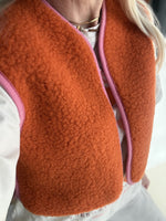 Load image into Gallery viewer, Preorder NEW Women’s Camino Wool gilet (orange bubble)
