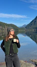 Load image into Gallery viewer, Preorder NEW Tyb womens wool bodywarmer (dark green)
