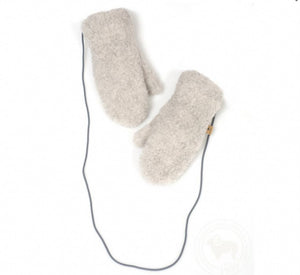 preorder wool mittens with strings grey