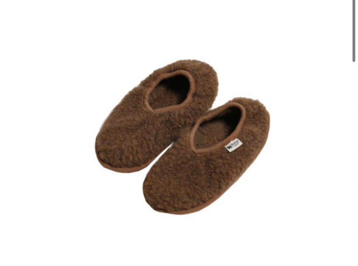 preorder womens wool slippers brown