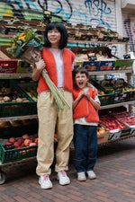 Load image into Gallery viewer, Preorder NEW Women’s Camino Wool gilet (coral w lavender trim)
