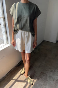 Flared basketball shorts (natural)