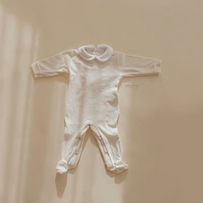 velvet onesie (creamy white)