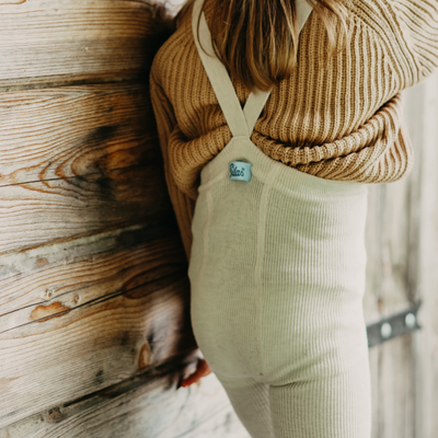 wooly footless tights in cream blend