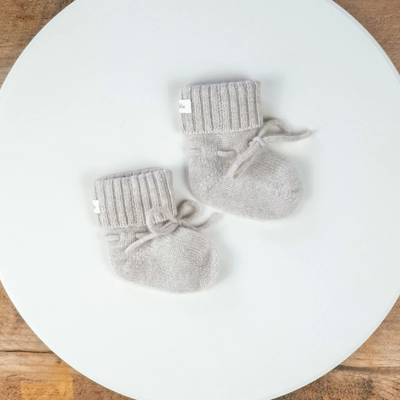 organic cashmere booties (apricot)