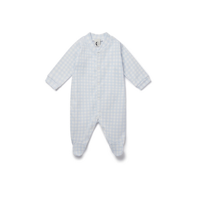 baby sleepsuit (gingham mist)