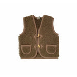 Load image into Gallery viewer, sprouting-littles-wool-body-warmer-brown
