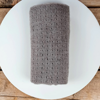organic cashmere knit blanket (oatmeal)