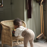 Load image into Gallery viewer, sprouting-littles-silly-silas-footed-tights-peanut-blend
