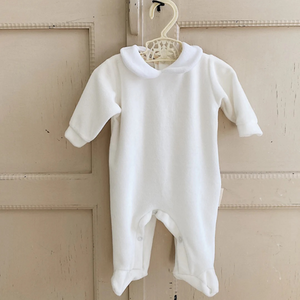 velvet onesie (creamy white)